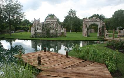 Natural Swimming pond Old Manor House Garden