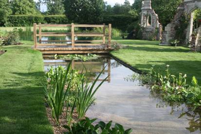 Natural Swimming pond Old Manor House Garden