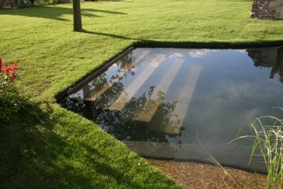 Natural Swimming pond Old Manor House Garden