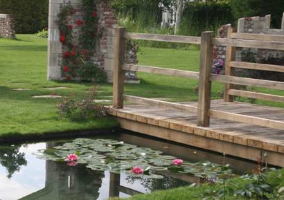 Natural Swimming pond Old Manor House Garden